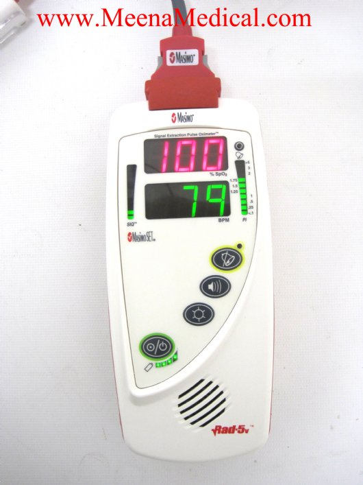 Masimo Rad5v Handheld Pulse Oximeter PreOwned in Good Condition.