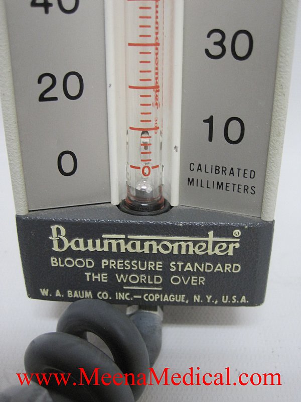 W A Baum Mercury Type Sphygmomanometer Preowned In Good Condition