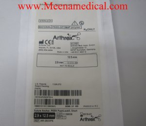 Arthrex Peek PushLock Suture Anchor, Short (AR-2923PS)