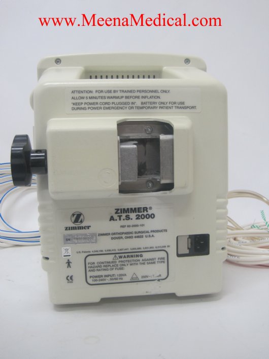 Zimmer ATS 2000 Tourniquet With 50-475 mmHg Cuff Pressure